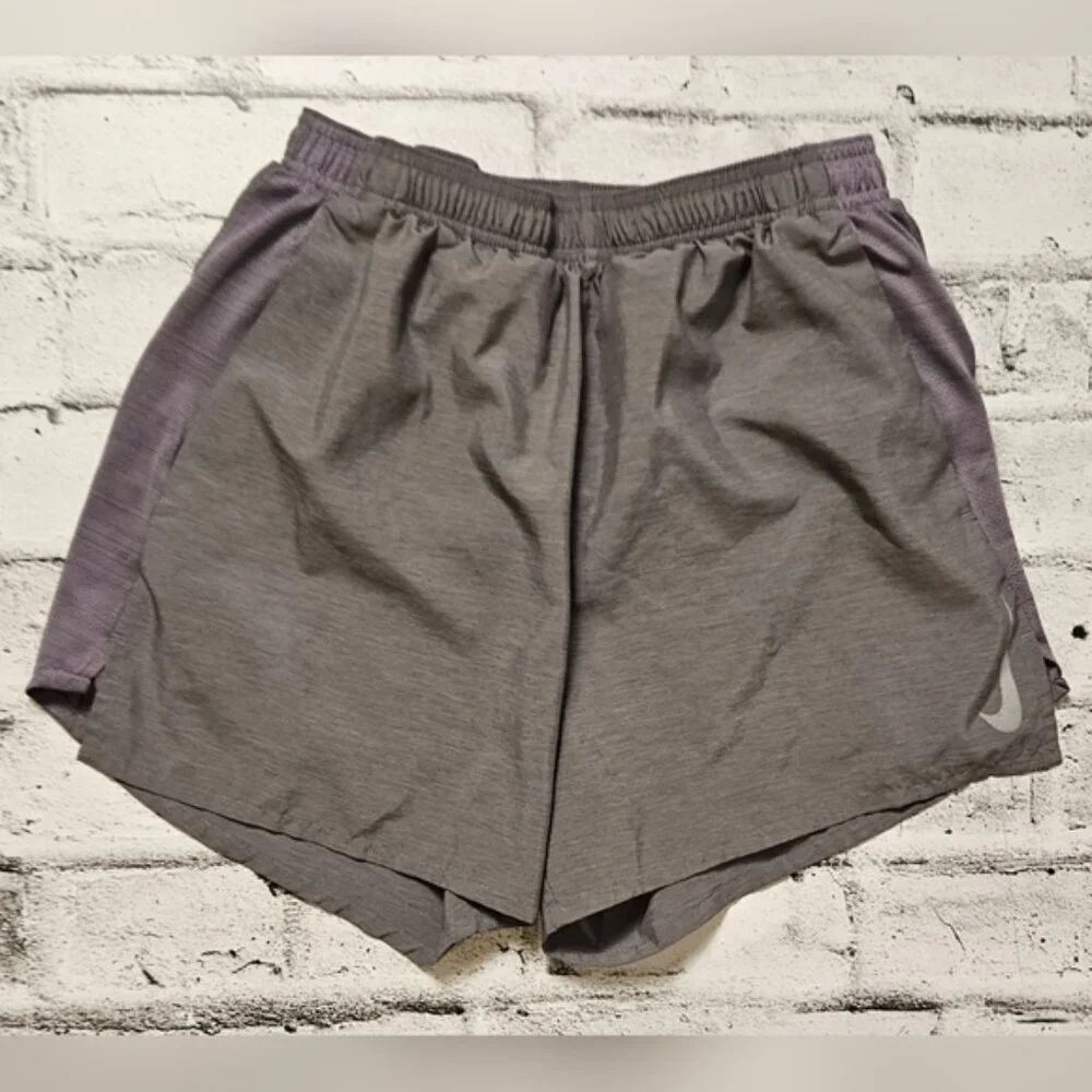 Nike Dri Fit Running Shorts Women's Medium Gray Athletic Activewear